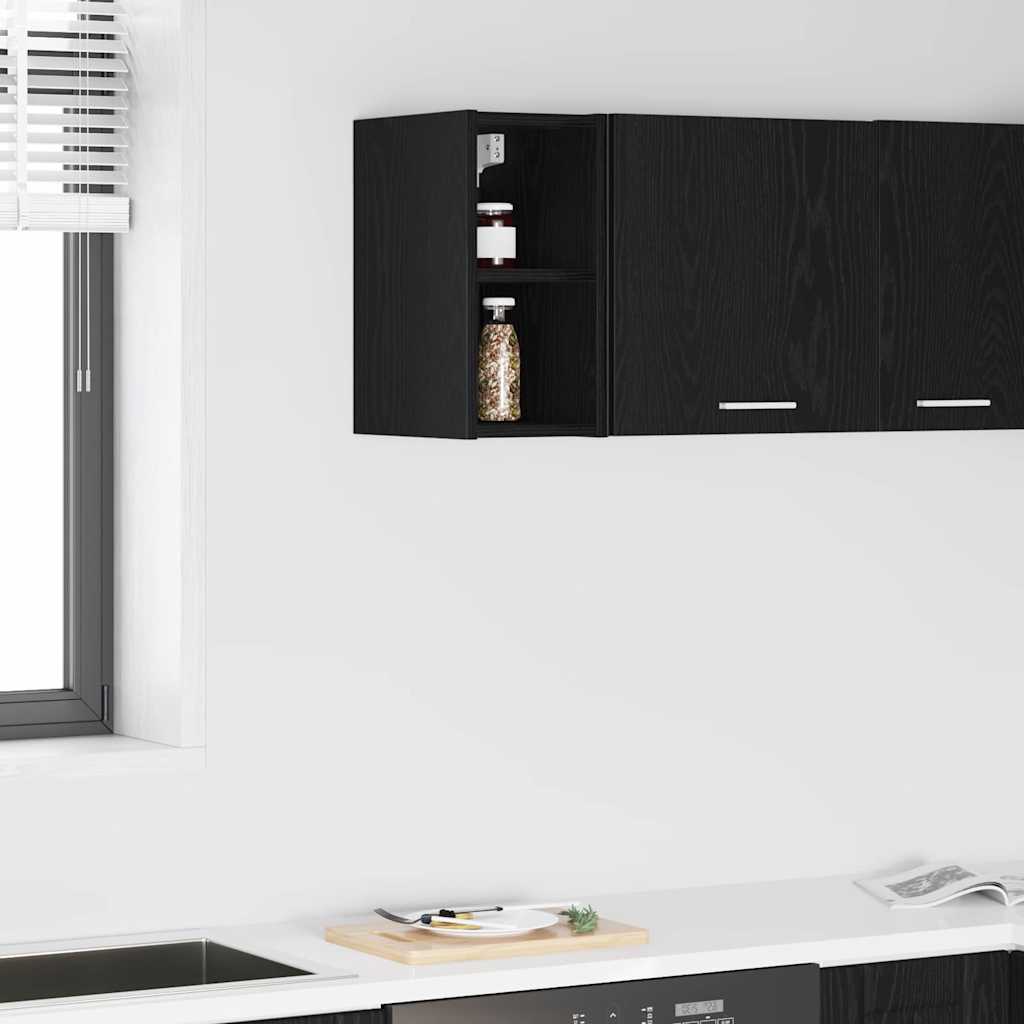 vidaXL Hängeschrank Riga Schwarz Eichen-Optik 20 x 29,5 x 40 cm