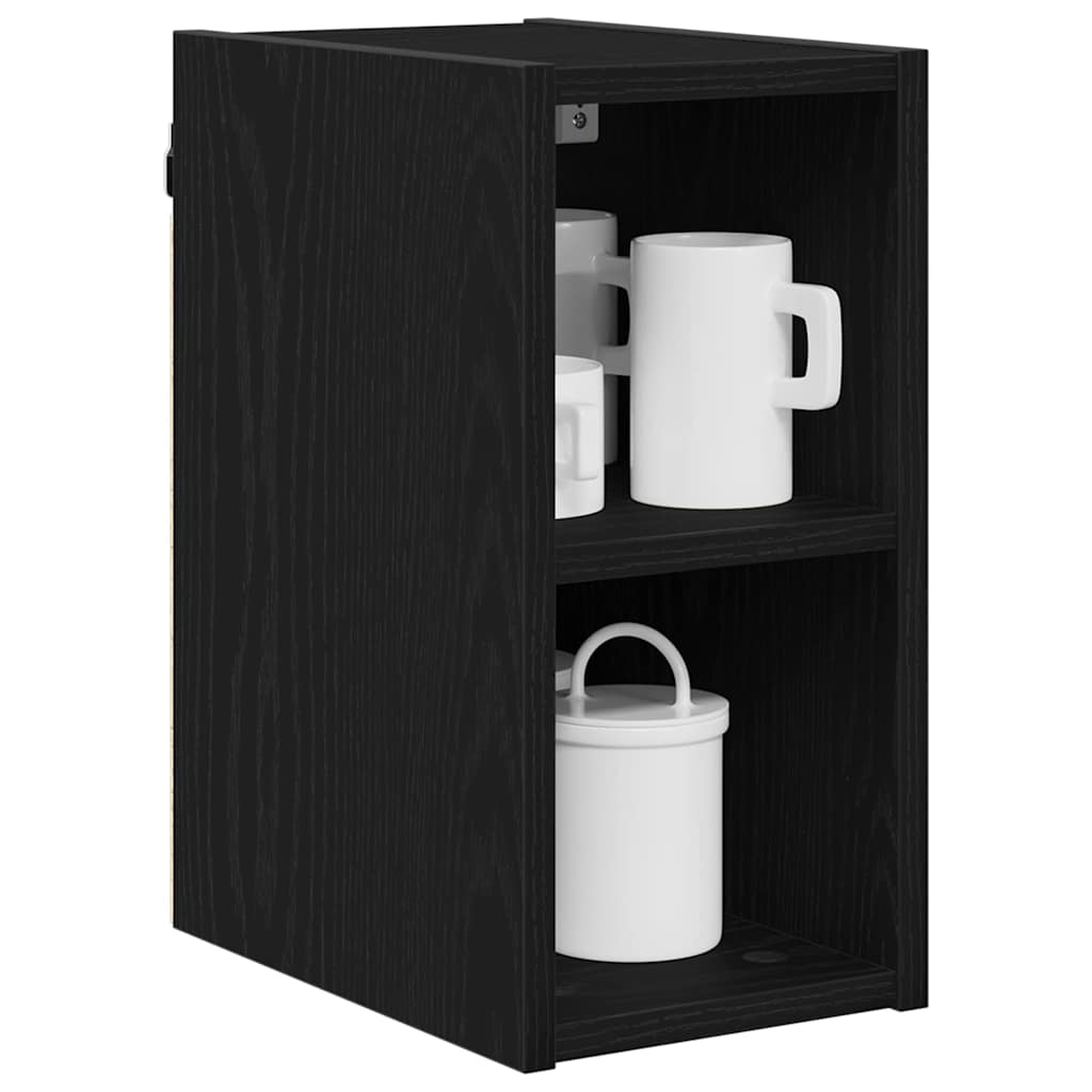 vidaXL Hangkast Riga Zwart Eiken 20 x 29,5 x 40 cm Bewerkt hout