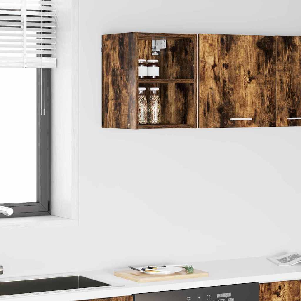 vidaXL Hängeschrank mit Regal Riga Geräucherte Eiche 30 x 29,5 x 40 cm