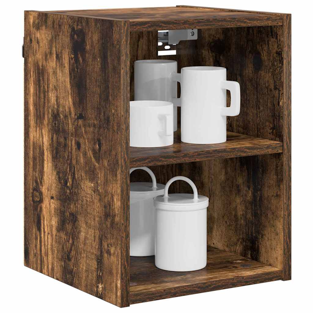 vidaXL Hangkast Riga Gerookt eiken 30 x 29,5 x 40 cm Bewerkt hout