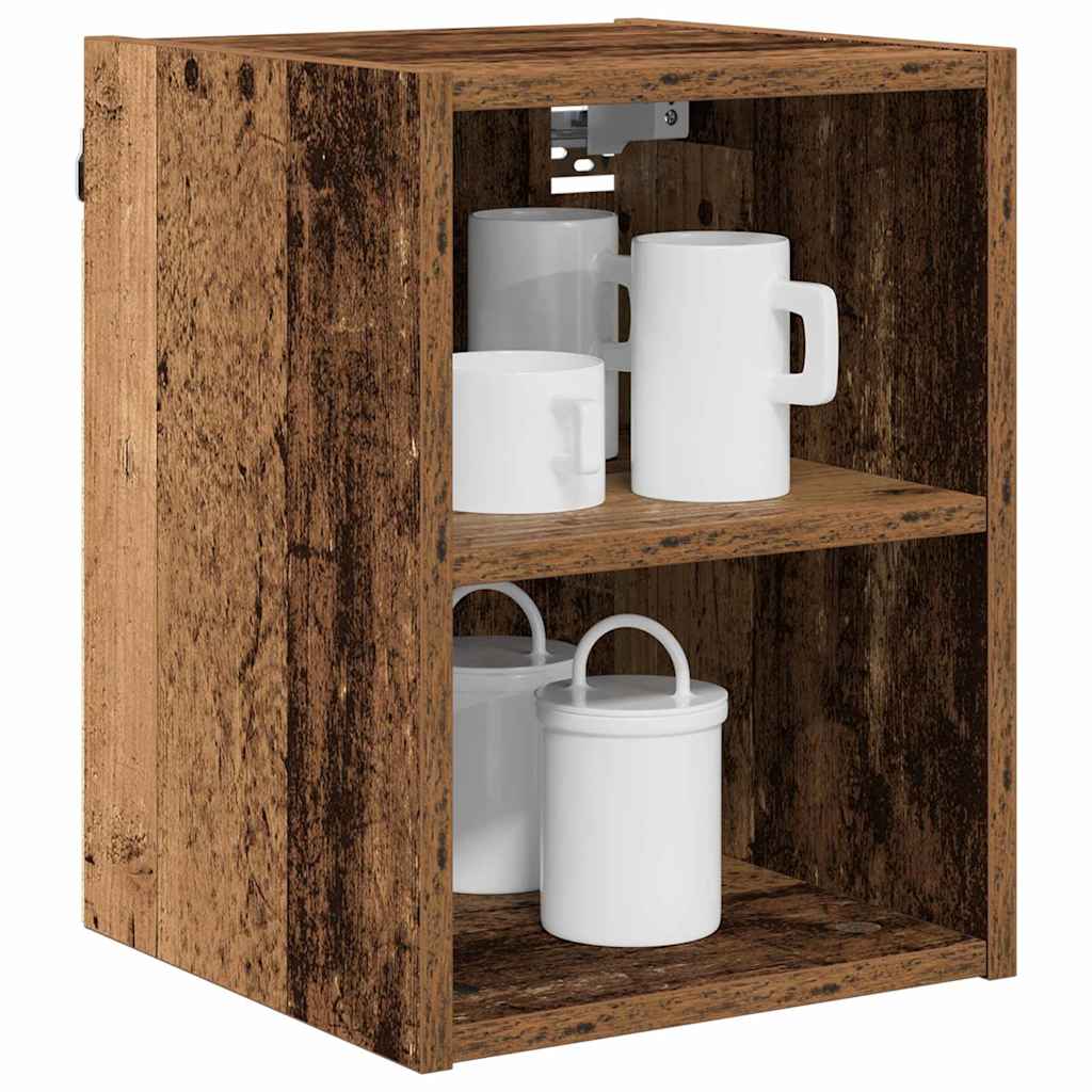 vidaXL Hangkast met plank Riga Oud Hout 30 x 29,5 x 40 cm Bewerkt hout