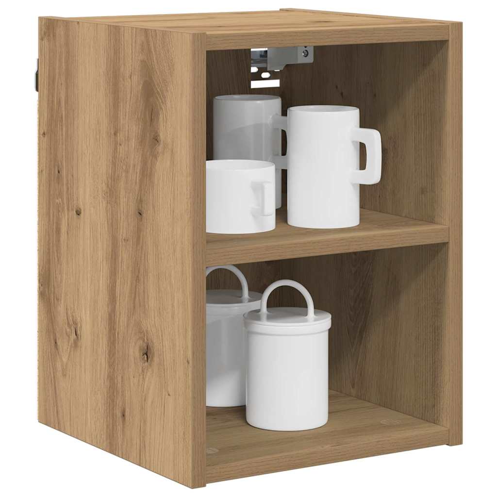 vidaXL Hangkast Riga Artisan Eiken 30 x 29,5 x 40 cm Bewerkt hout