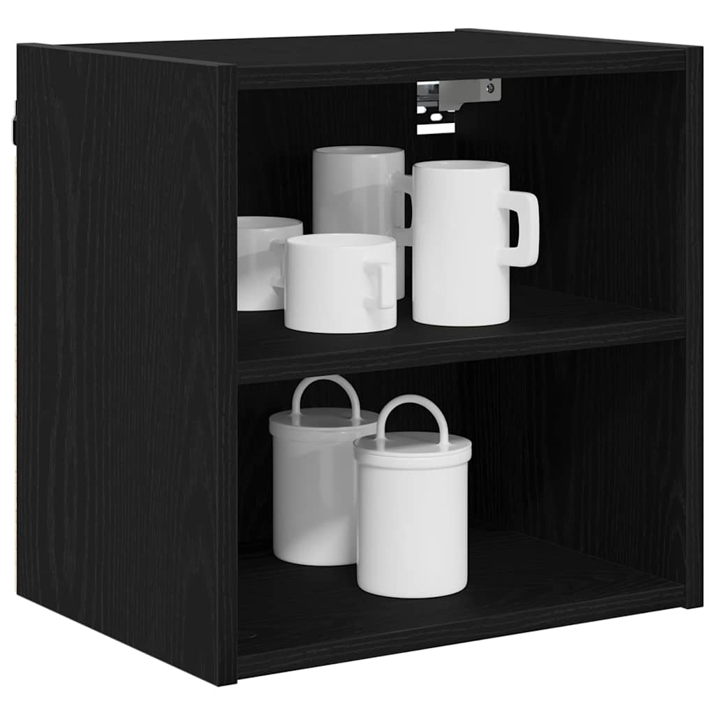 vidaXL Hangkast Riga Zwart Eiken 40 x 29,5 x 40 cm Bewerkt hout
