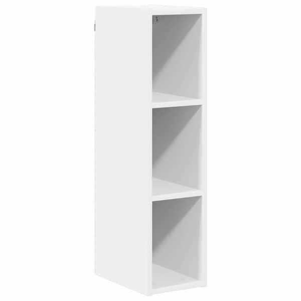 vidaXL Seinakapp Valge 20 x 29,5 x 80 cm Tehispuit