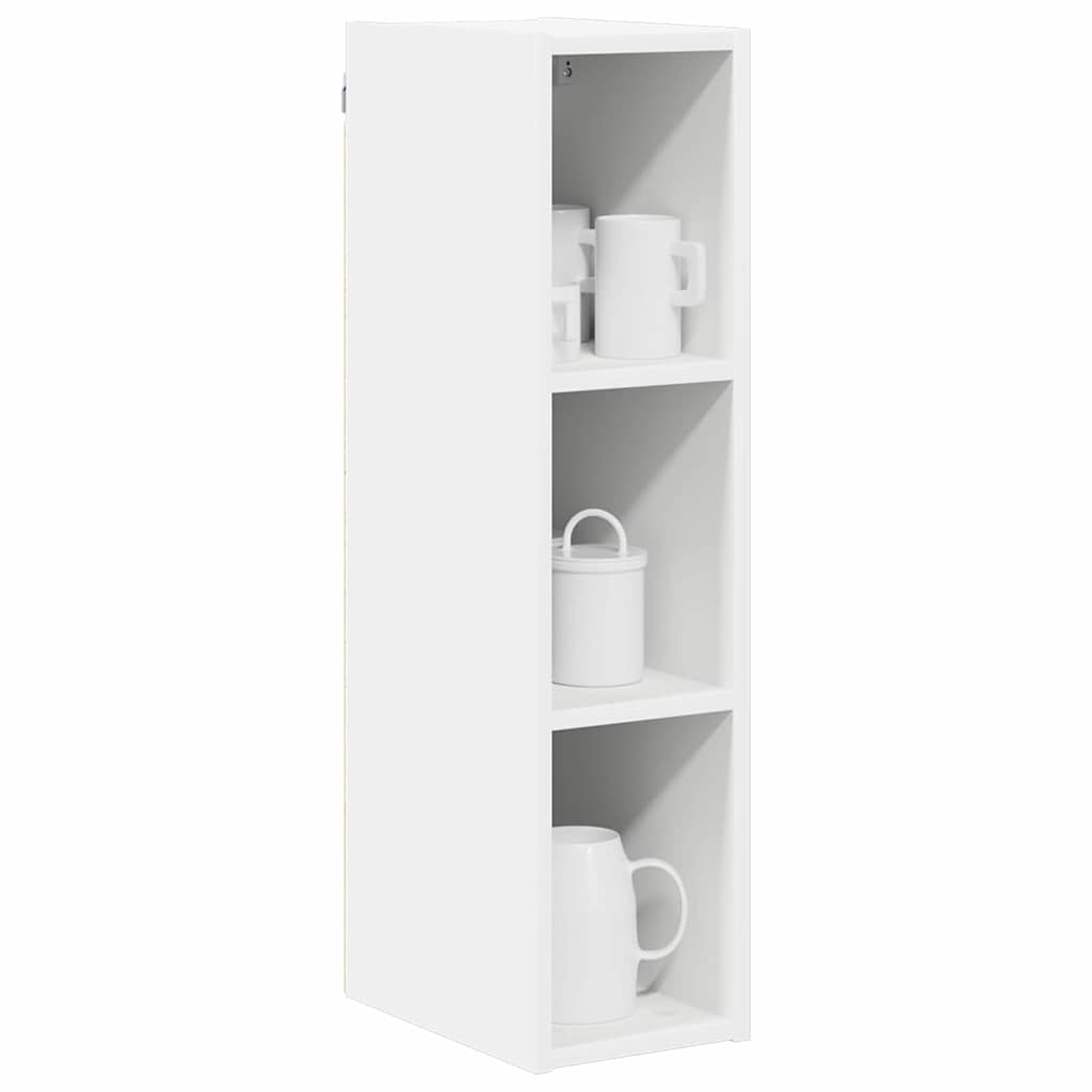 vidaXL Hangkast met plank Riga Wit 20 x 29,5 x 80 cm Bewerkt hout