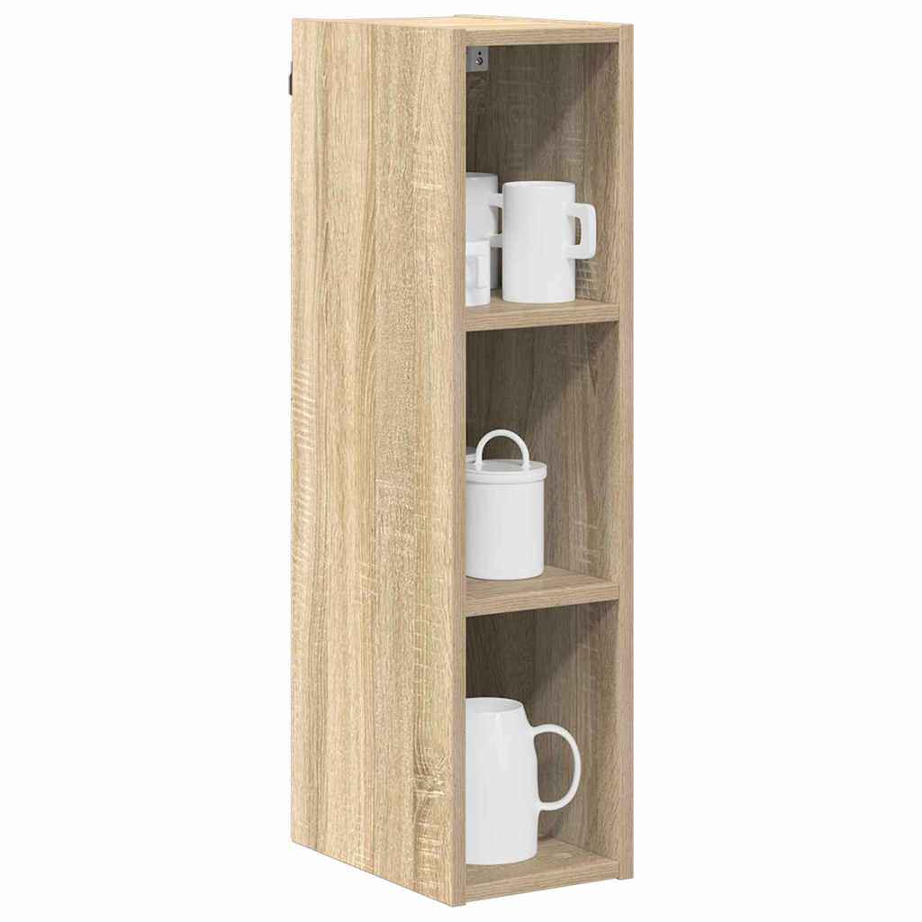 vidaXL Hangkast Riga Sonoma Eiken 20 x 29,5 x 80 cm Bewerkt hout