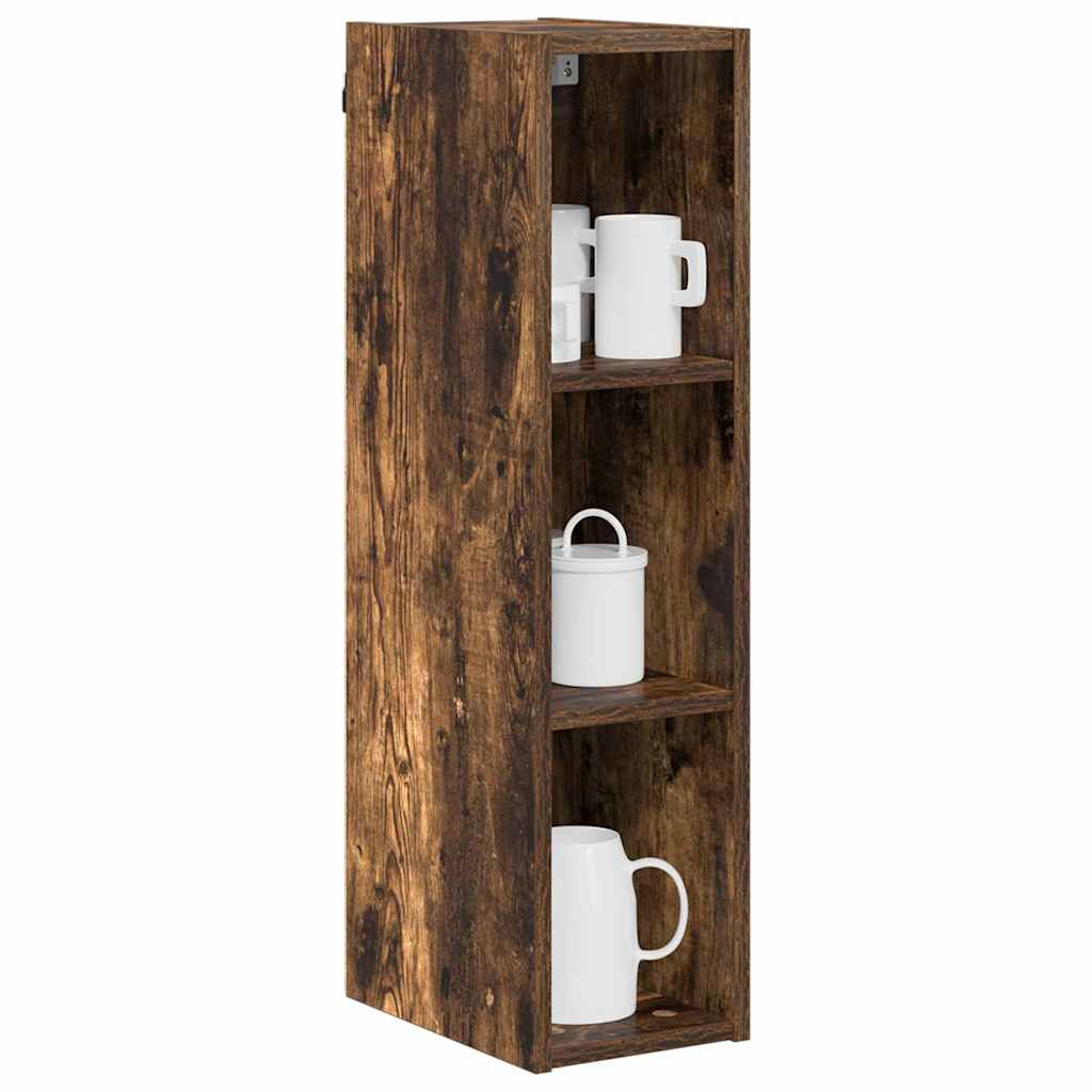 vidaXL Hangkast Riga Gerookt eiken 20 x 29,5 x 80 cm Bewerkt hout