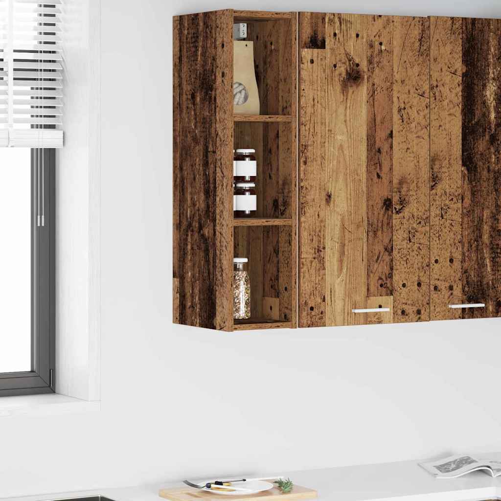 vidaXL Hängeschrank Riga Altholz 20 x 29,5 x 80 cm Holzwerkstoff
