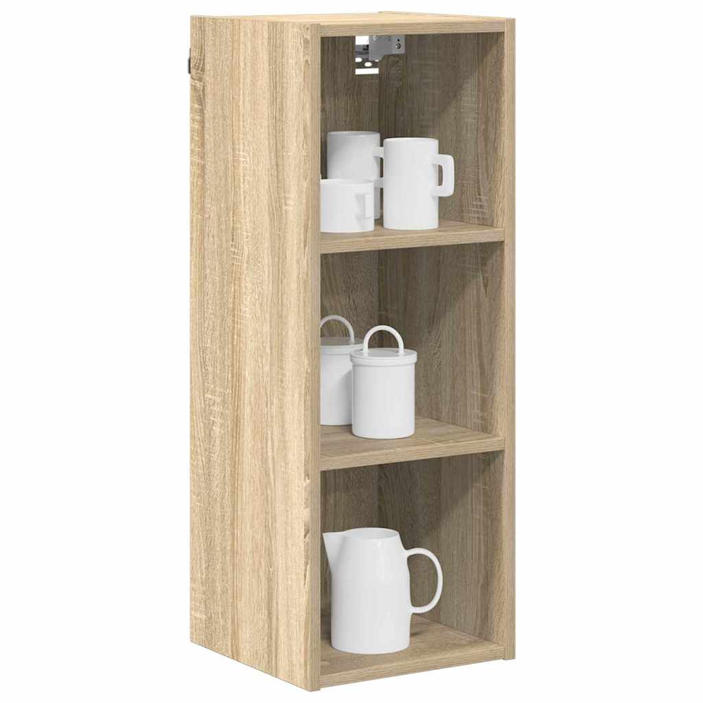 vidaXL Hangkast Riga Sonoma Eiken 30 x 29,5 x 80 cm Bewerkt hout