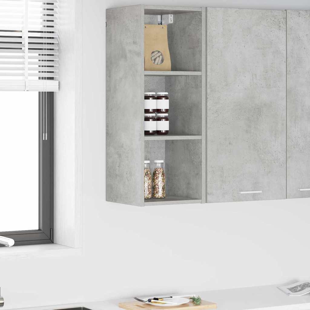 vidaXL Hängeschrank Riga Beton Grau 30 x 29,5 x 80 cm Holzwerkstoff