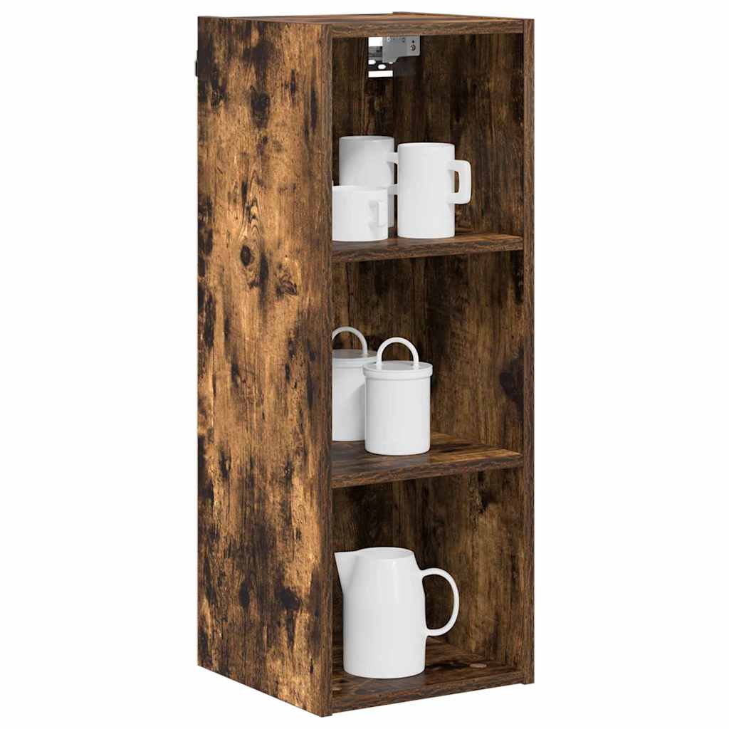 vidaXL Hangkast Riga Gerookt eiken 30 x 29,5 x 80 cm Bewerkt hout