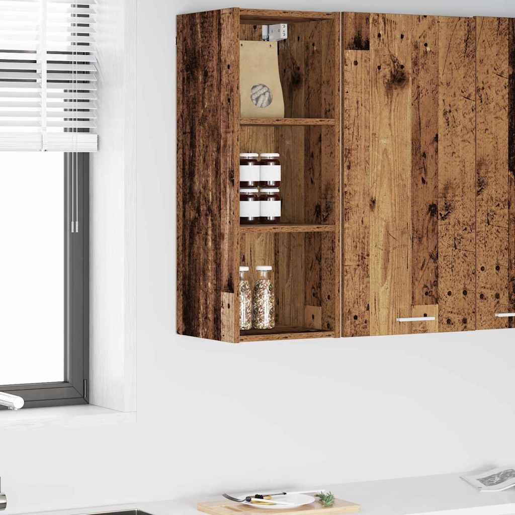 vidaXL Hängeschrank Riga Altholz 30 x 29,5 x 80 cm Holzwerkstoff
