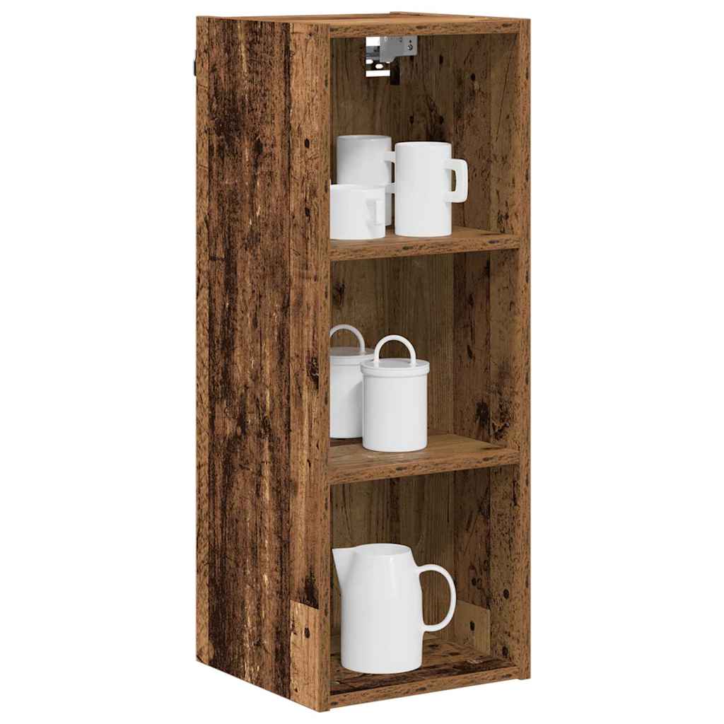vidaXL Hangkast met plank Riga Oud Hout 30 x 29,5 x 80 cm Bewerkt hout
