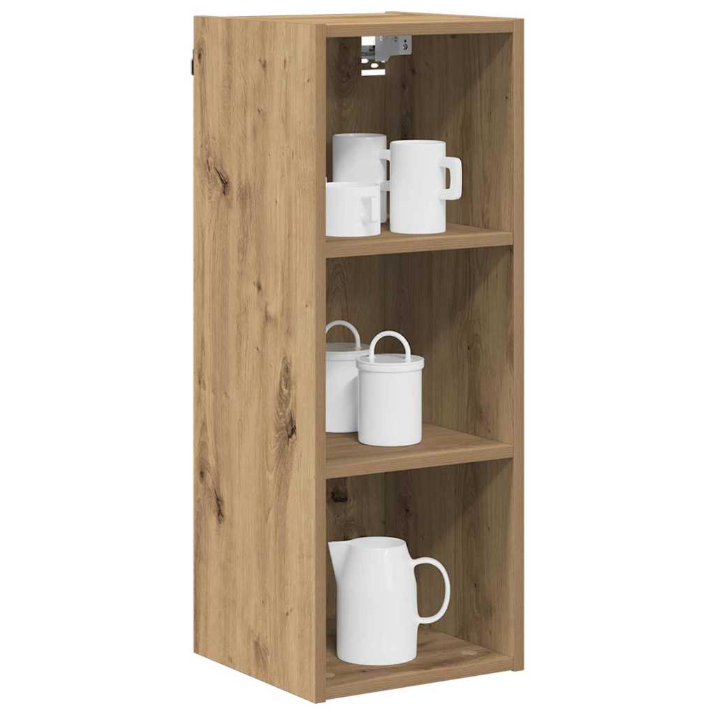 vidaXL Hangkast Riga Artisan Eiken 30 x 29,5 x 80 cm Bewerkt hout