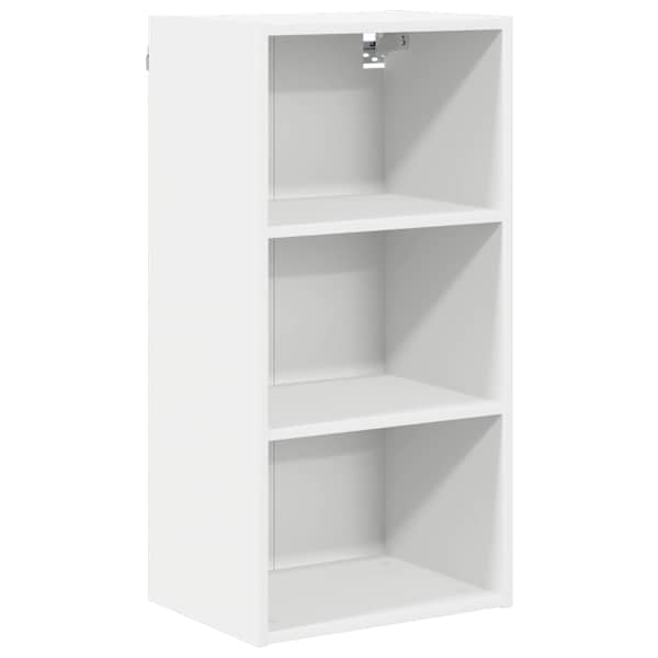 vidaXL Seinakapp Valge 40 x 29,5 x 80 cm Tehispuit