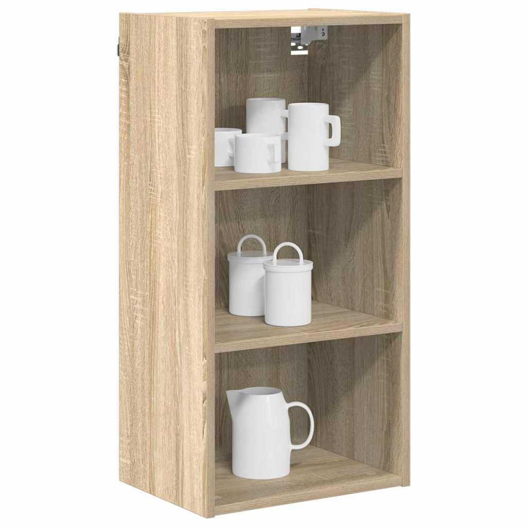 vidaXL Hangkast Riga Sonoma Eiken 40 x 29,5 x 80 cm Bewerkt hout