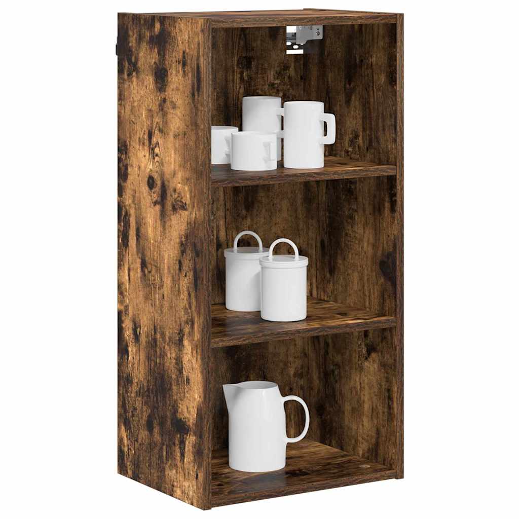 vidaXL Hangkast Riga Gerookt eiken 40 x 29,5 x 80 cm Bewerkt hout