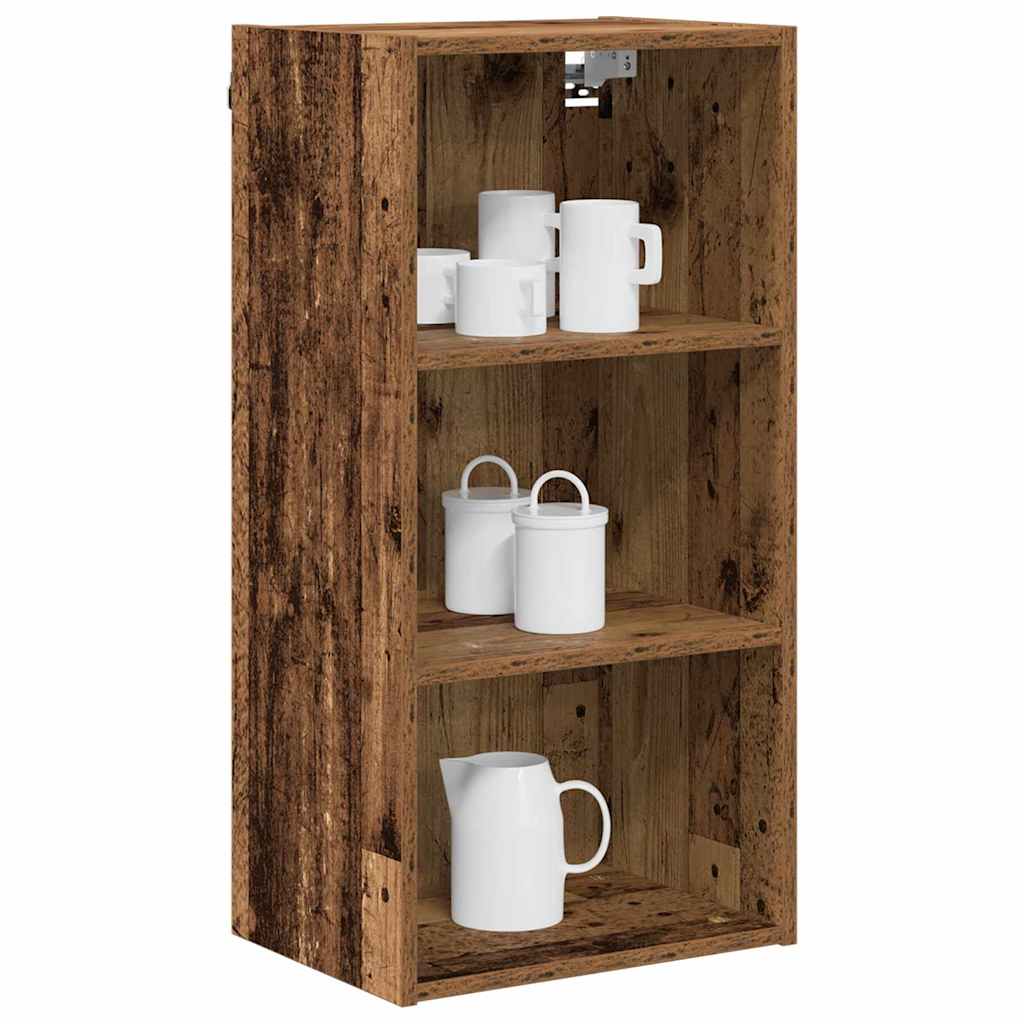vidaXL Hangkast met plank Riga Oud Hout 40 x 29,5 x 80 cm Bewerkt hout