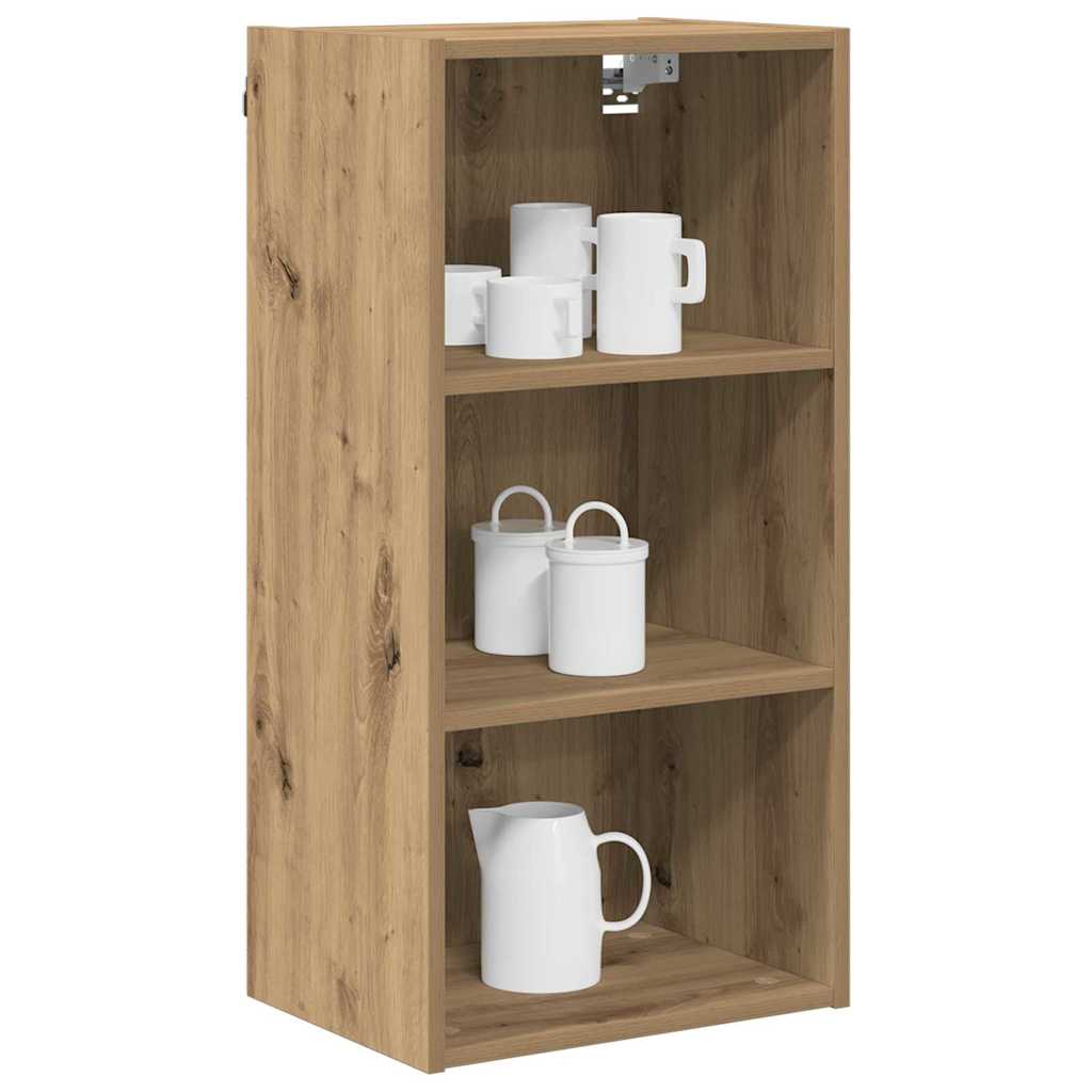vidaXL Hangkast Riga Artisan Eiken 40 x 29,5 x 80 cm Bewerkt hout