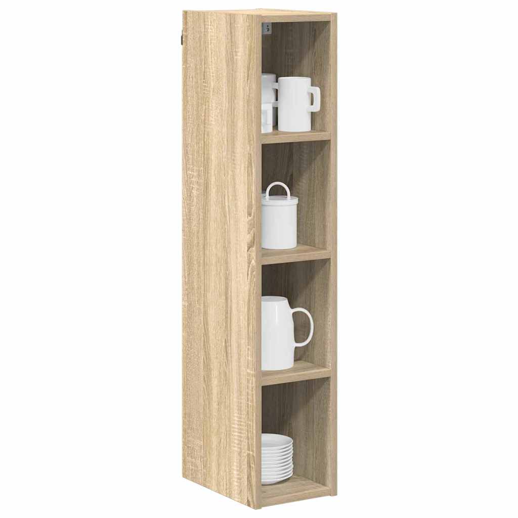 vidaXL Hangkast Riga Sonoma Eiken 20 x 29,5 x 100 cm Bewerkt hout