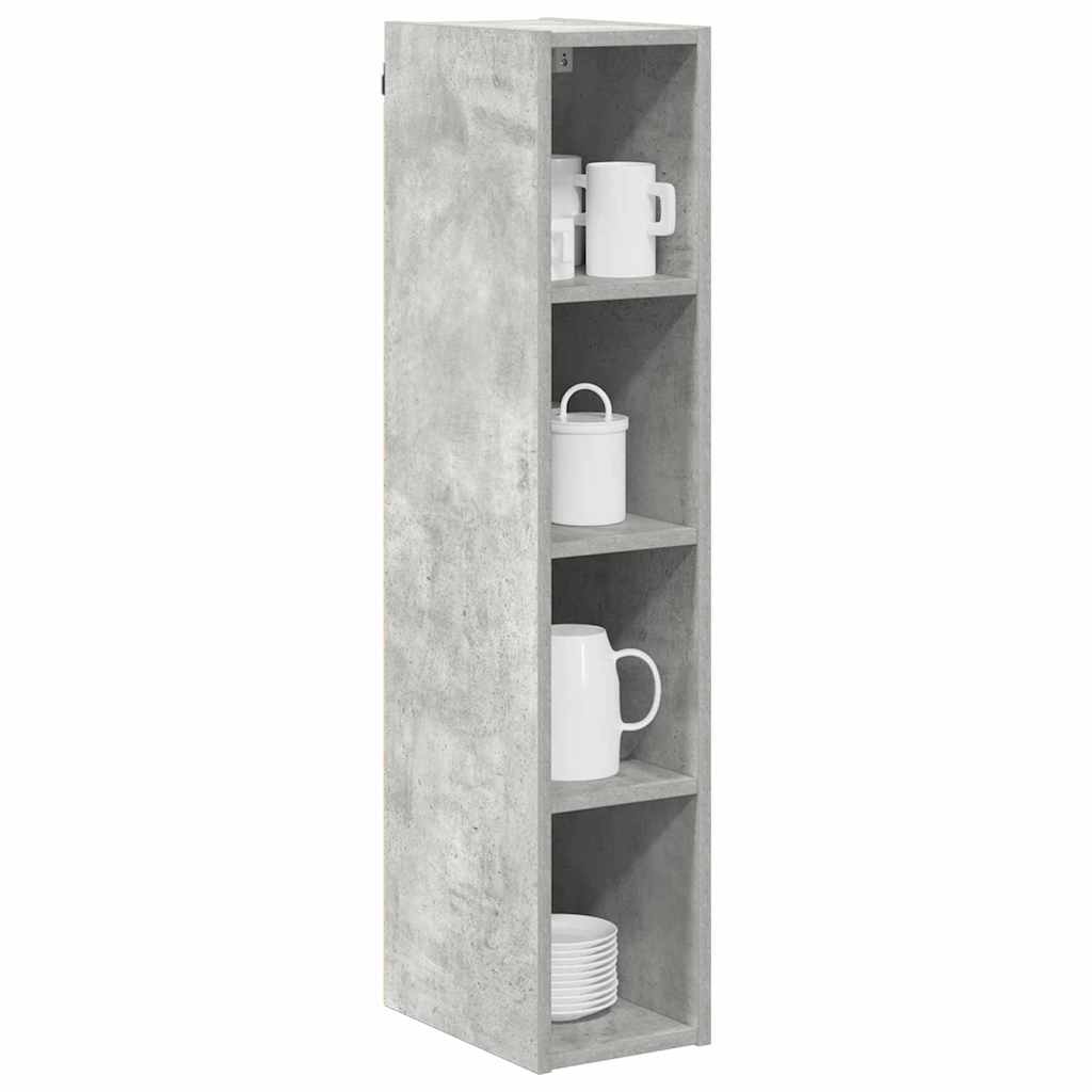 vidaXL Hangkast Riga Beton Grijs 20 x 29,5 x 100 cm Bewerkt hout