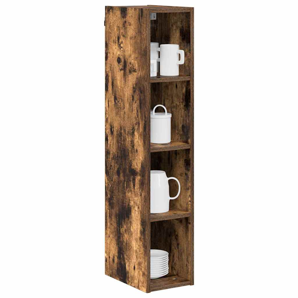 vidaXL Hangkast Riga Gerookt eiken 20 x 29,5 x 100 cm Bewerkt hout