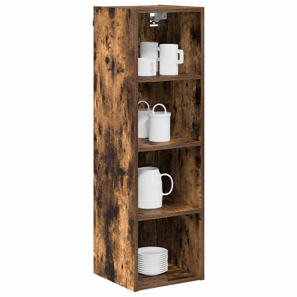 vidaXL Hangkast Riga Gerookt eiken 30 x 29,5 x 100 cm Bewerkt hout
