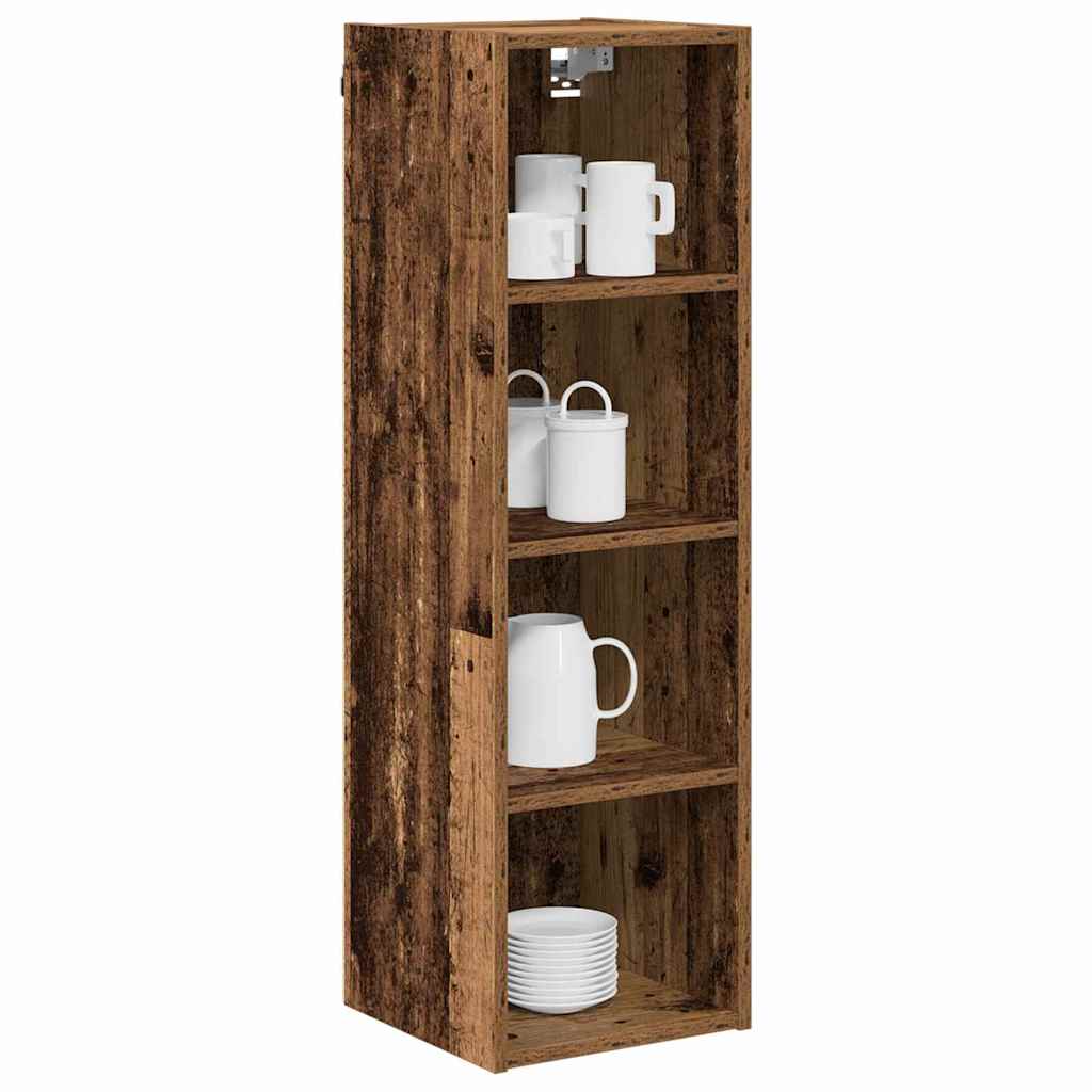 vidaXL Hangkast Riga Oud Hout 30 x 29,5 x 100 cm Bewerkt hout