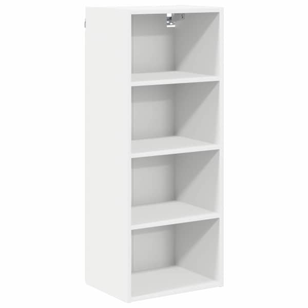 vidaXL Seinakapp Valge 40 x 29,5 x 100 cm Tehispuit