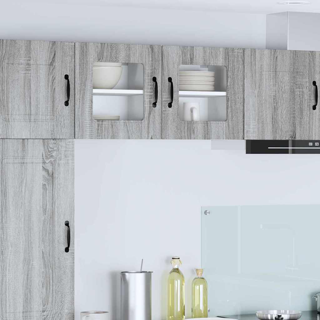 Dulapuri & depozitare - Dulap suspendat de bucătărie 2 pcs Gri Sonoma 40 x 31 x 40 cm