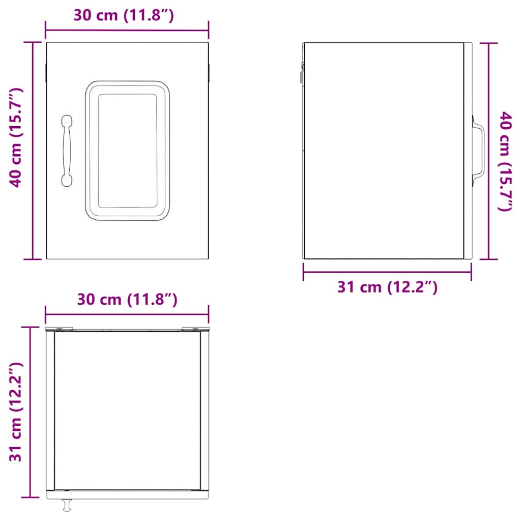 Kuchyňská skříň s úložištěm Kalmar 2 pcs Černá 30 x 31 x 40 cm - obrázek 14