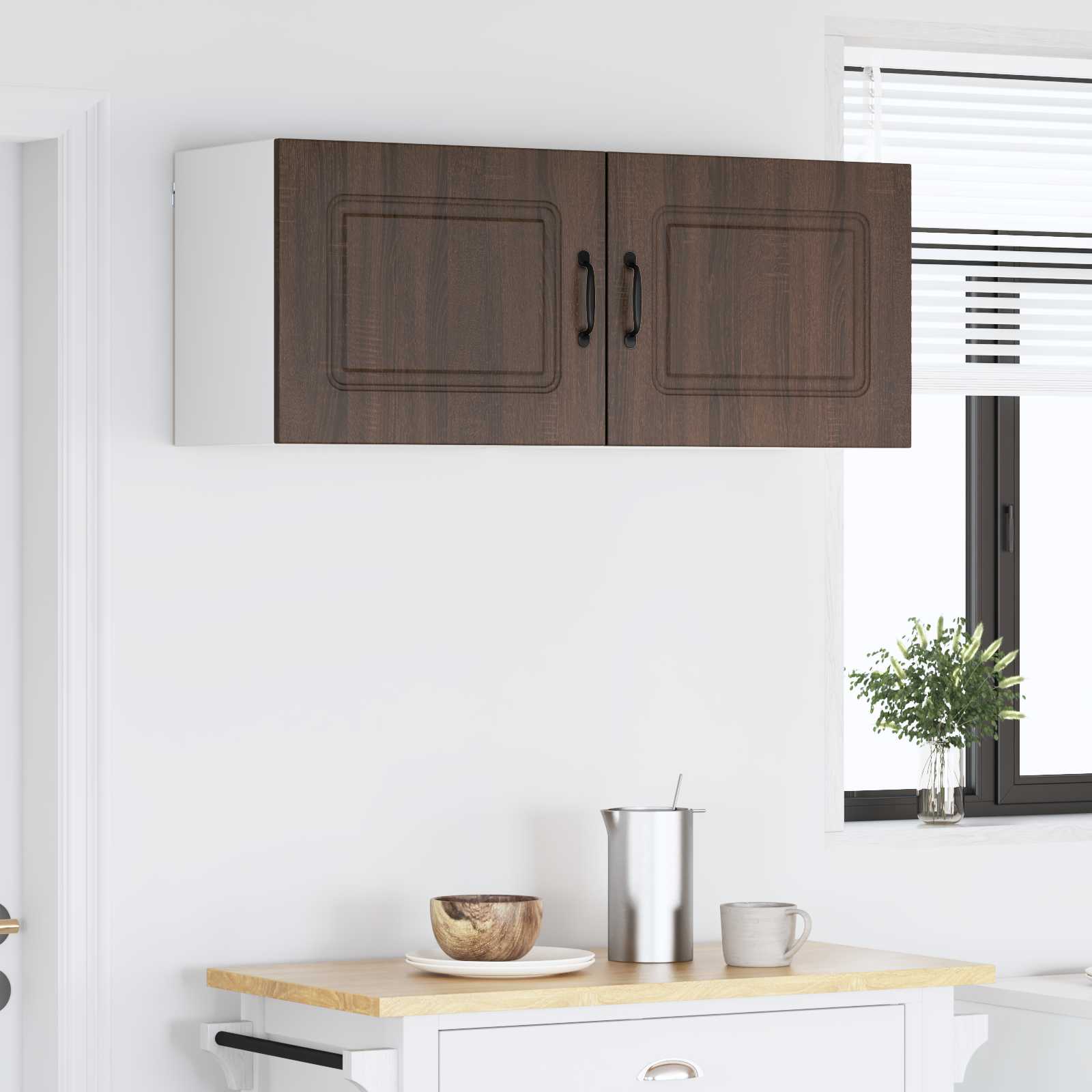 Köögikapp Kalmar 2 pcs Pruun tamme 50 x 31 x 40 cm Tehispuit 4 Kõik vajalik sinu aeda ja koju! Köögikapp Kalmar 2 pcs Pruun tamme 50 x 31 x 40 cm Tehispuit - Image 4