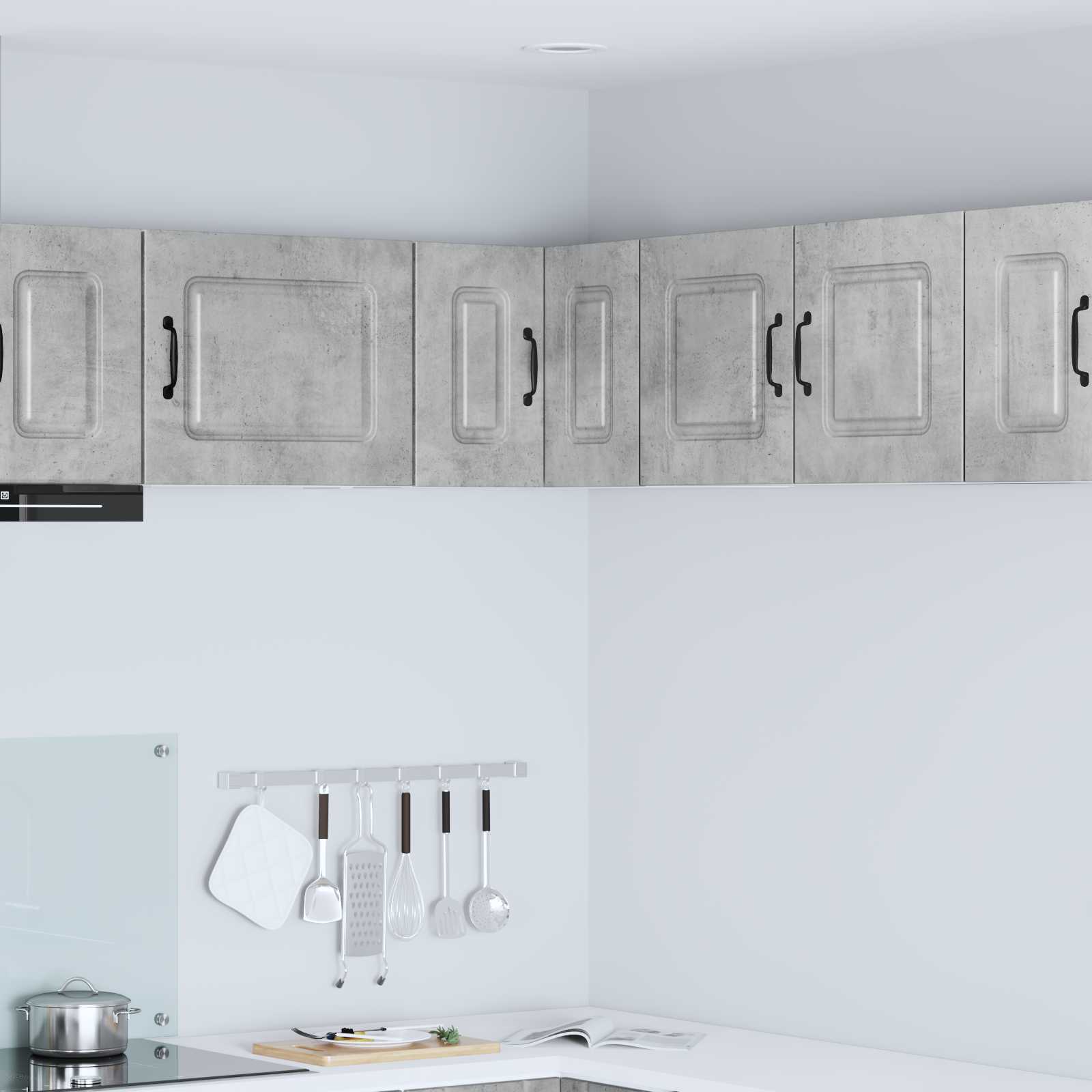 vidaXL Dulap de bucătărie Kalmar Gri din beton 57 x 57 x 40 cm