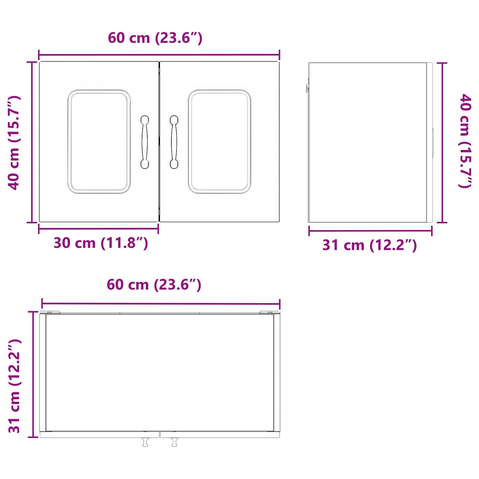 Tiskipaneeli Kalmar 2 pcs Vanha puu 60 x 31 x 40 cm - Image 11
