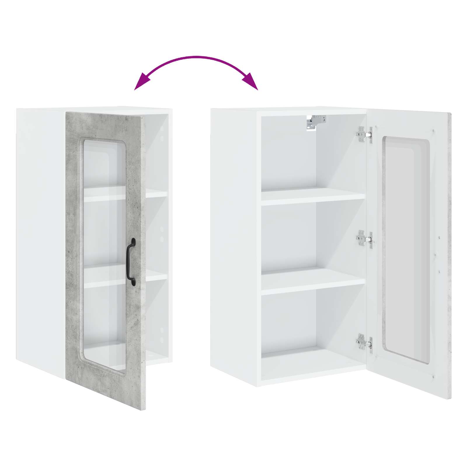 Kuhinjski element Kalmar 2 pcs Betonsko siva 40 x 31 x 80 cm - slika 12