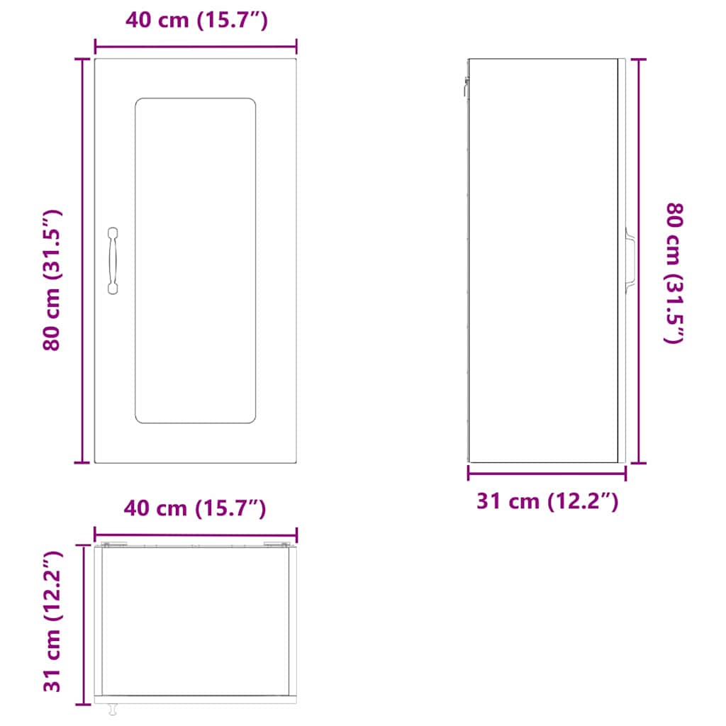 Kuchyňská skříň Kalmar 2 pcs Šedá Sonoma 40 x 31 x 80 cm - obrázek 14