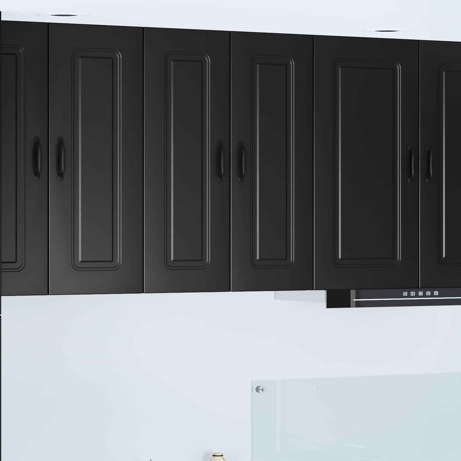 vidaXL Küchenschrank mit Regal Schwarz 30 x 31 x 80 cm Holzwerkstoff