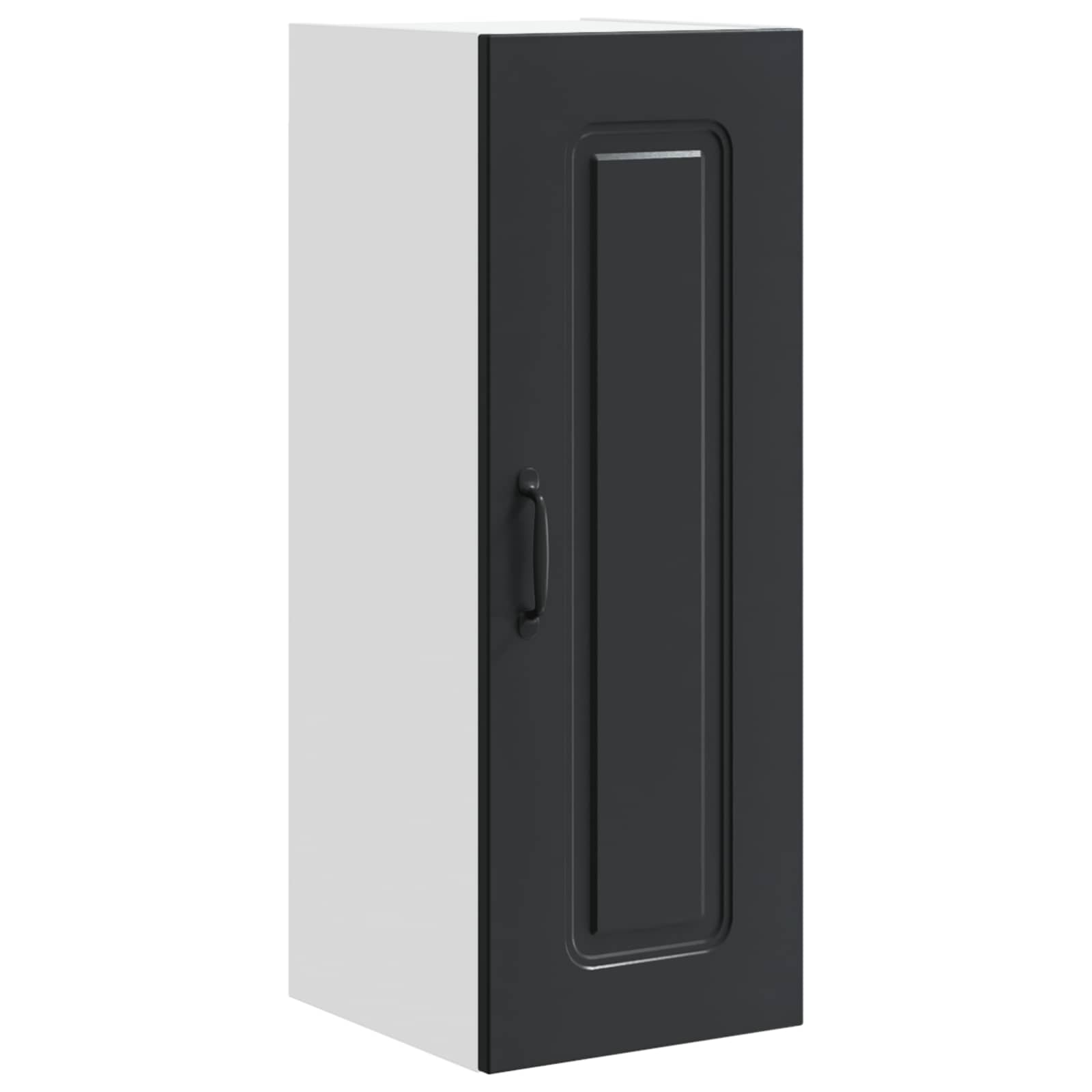 VidaXL Keuken Kast Kalmar Zwart 30 X 31 X 80 Cm Bewerkt Hout
