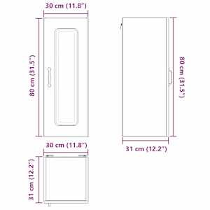 Krycí deska myčky na nádobí Kalmar 2 pcs Černá 30 x 31 x 80 cm - obrázek 14