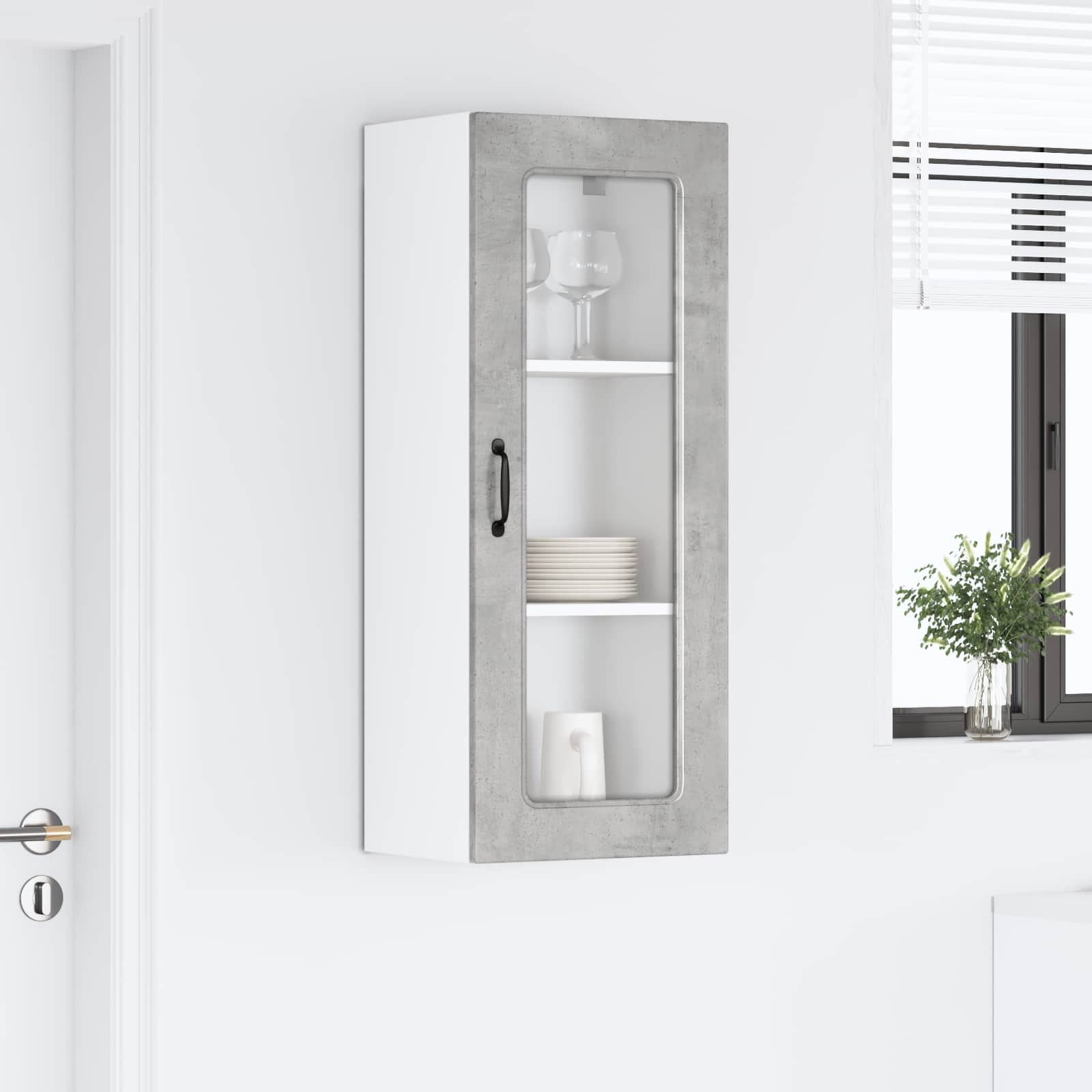 vidaXL Panou mașină de spălat vase Kalmar Gri din beton