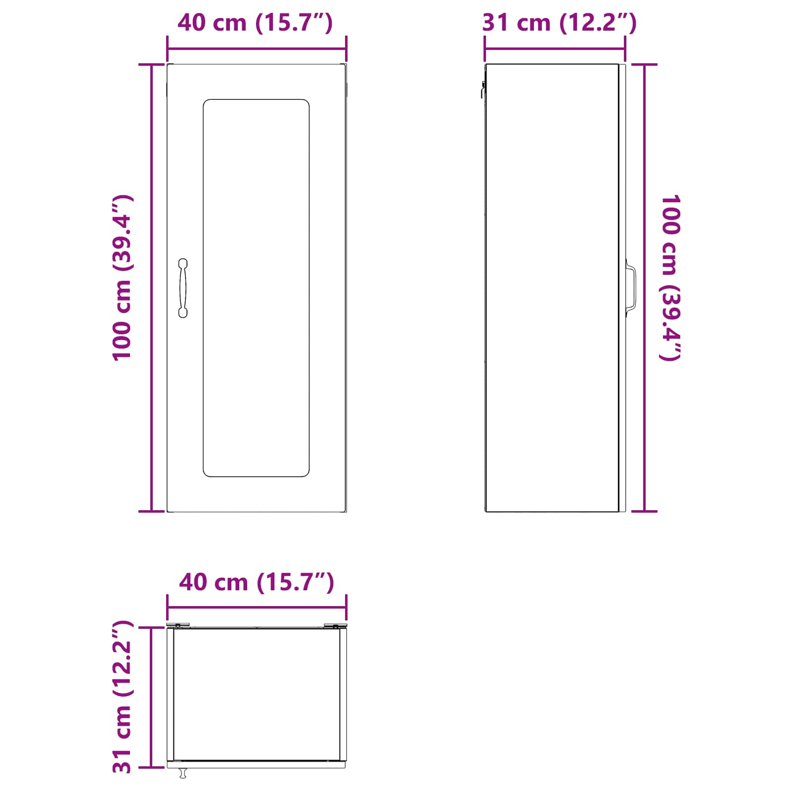 Tiskipaneeli Kalmar Betoni Harmaa 40 x 31 x 100 cm Tekninen puu - Image 10