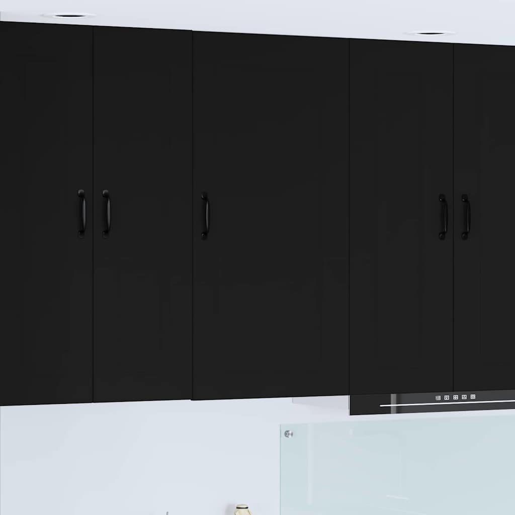 Dulapuri bucătărie - Dulap suspendat de bucătărie cu raft Negru 50 x 31 x 100 cm