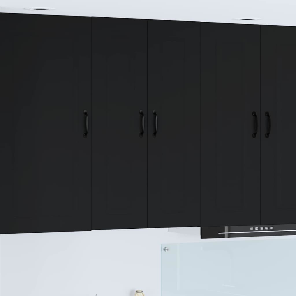 Dulapuri bucătărie - Dulap suspendat de bucătărie cu raft Negru 60 x 31 x 100 cm