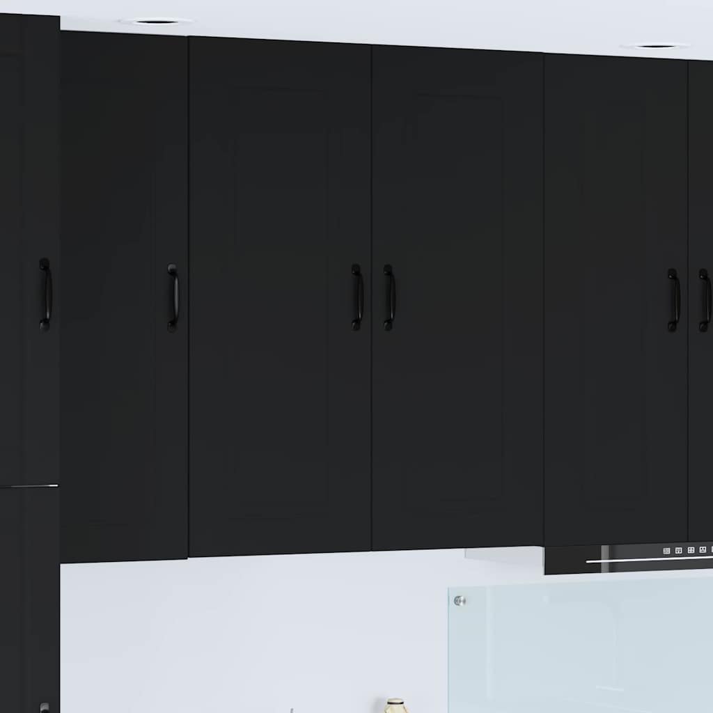 Mobilă și Mobilier - Dulap suspendat de bucătărie cu raft Negru 80 x 31 x 100 cm