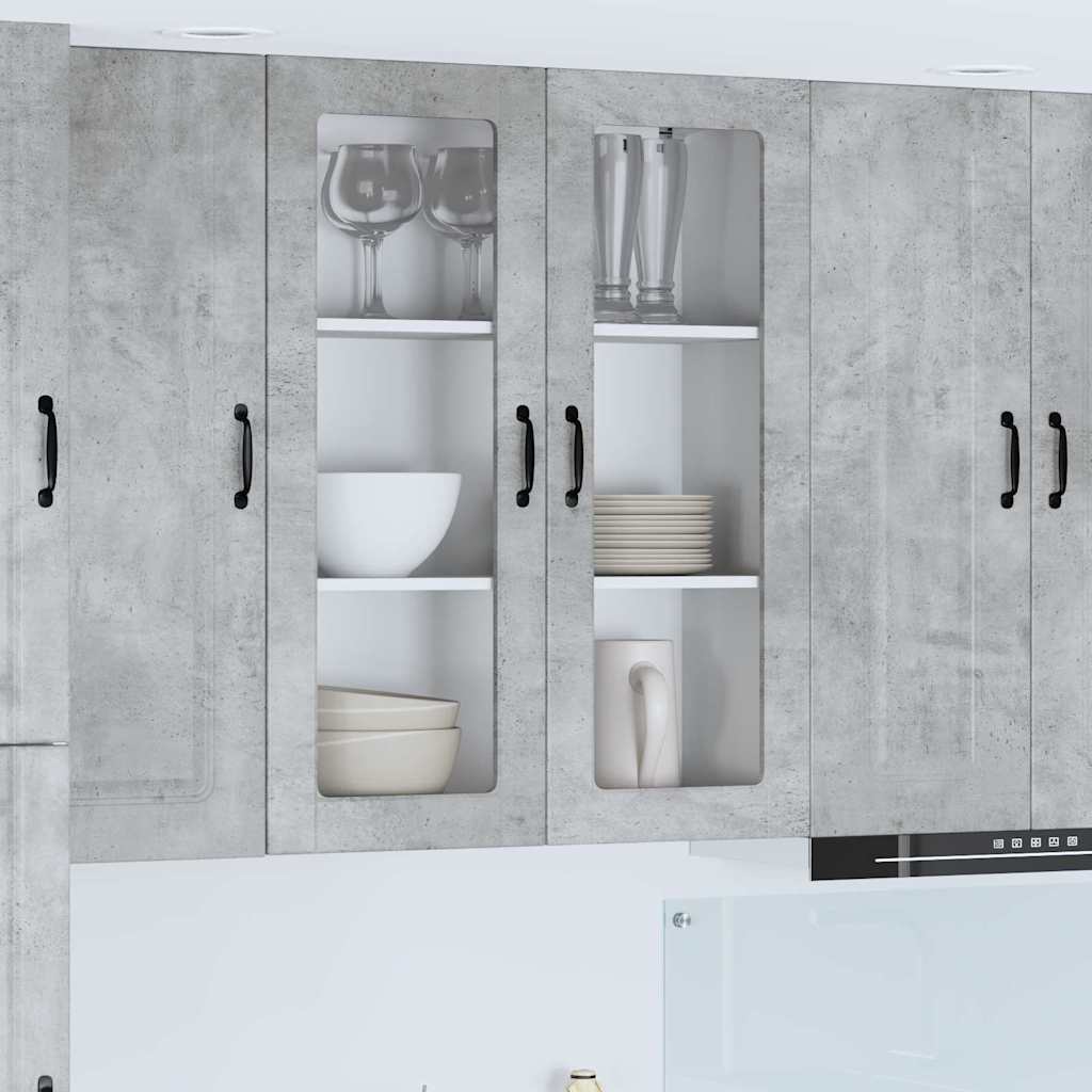 Mobilă și Mobilier - Dulap suspendat de bucătărie Gri din beton 80 x 31 x 100 cm