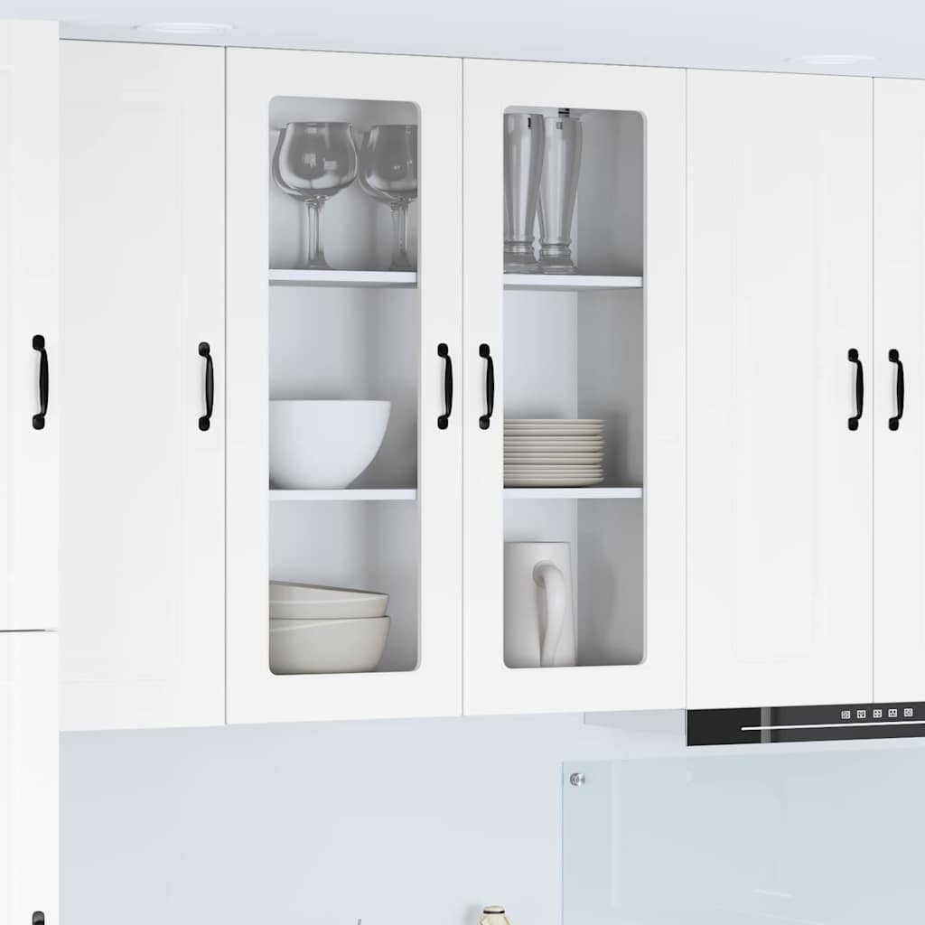 Mobilă și Mobilier - Dulap suspendat de bucătărie cu ușă Alb lucios 80 x 31 x 100 cm