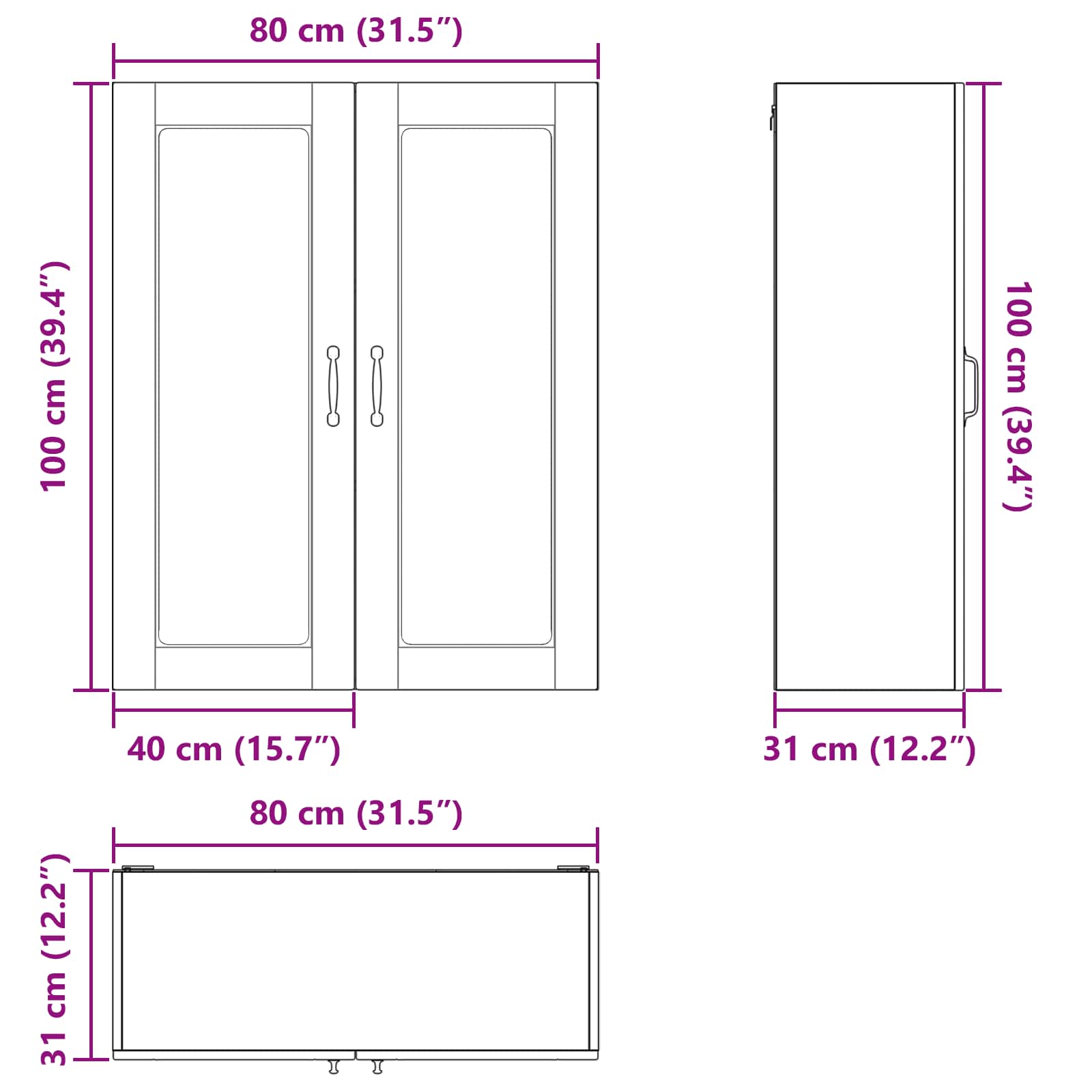 Tiskipaneeli Kalmar Savupähkinä 80 x 31 x 100 cm Tekninen puu - Image 8