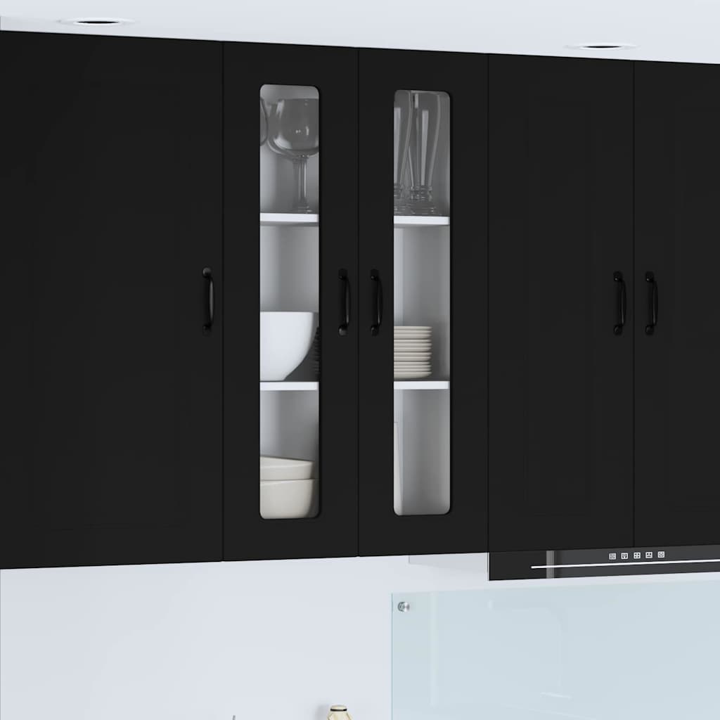Dulapuri bucătărie - Dulap suspendat de bucătărie cu raft Negru 60 x 31 x 100 cm