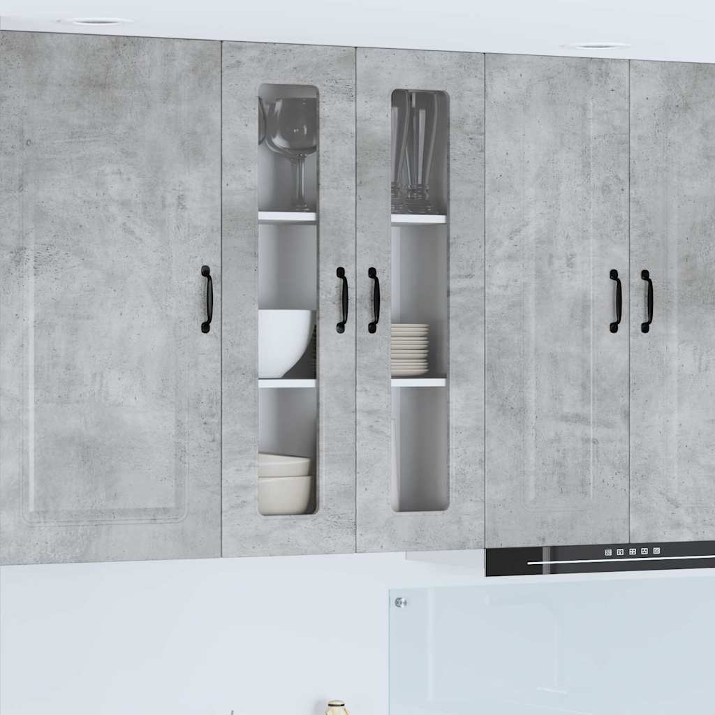 Dulapuri bucătărie - Dulap suspendat de bucătărie Gri din beton 60 x 31 x 100 cm