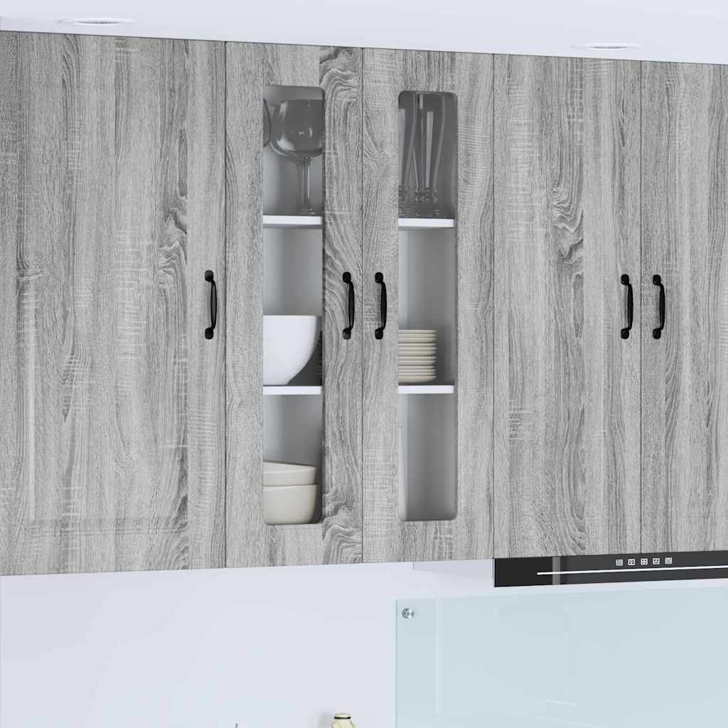 Dulapuri bucătărie - Dulap suspendat de bucătărie cu ușă Gri Sonoma 60 x 31 x 100 cm
